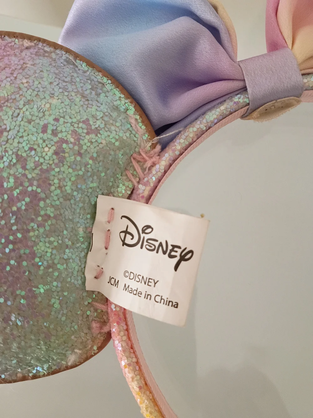 Disney Pastel Iridescent Sequin Minnie Ears Headband